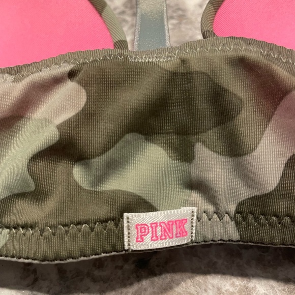 PINK Victoria's Secret Camouflage Bra size 32B padded, front clasp, adjustable - Picture 4 of 6